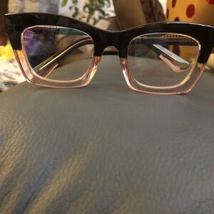 Chic Black and Pink Gradient Glasses